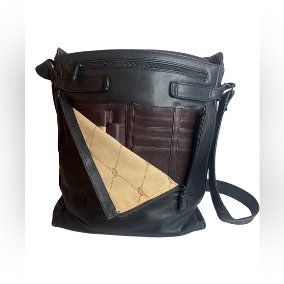 Derek Alexander Leather Black Crossbody Bag - Picture 5 of 7